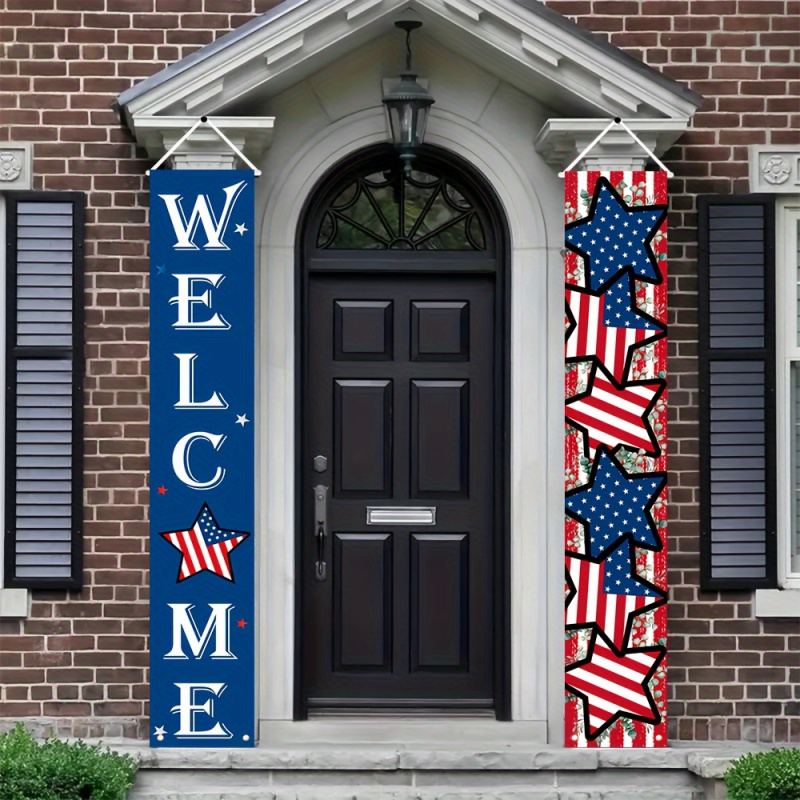 Star Flat Back - 1 pair, 2D flat, July 4th