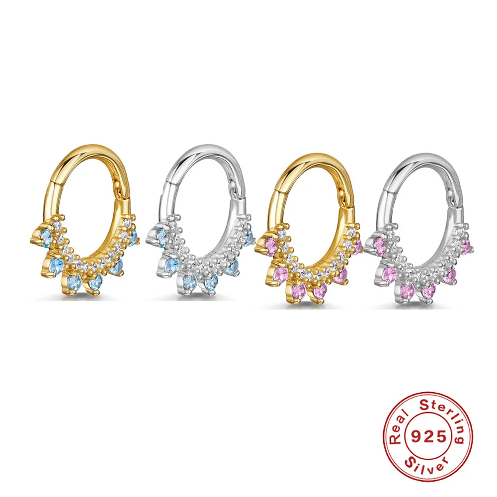 Septum Clicker Ring - 1PC 925 Sterling Silver Nose Ring