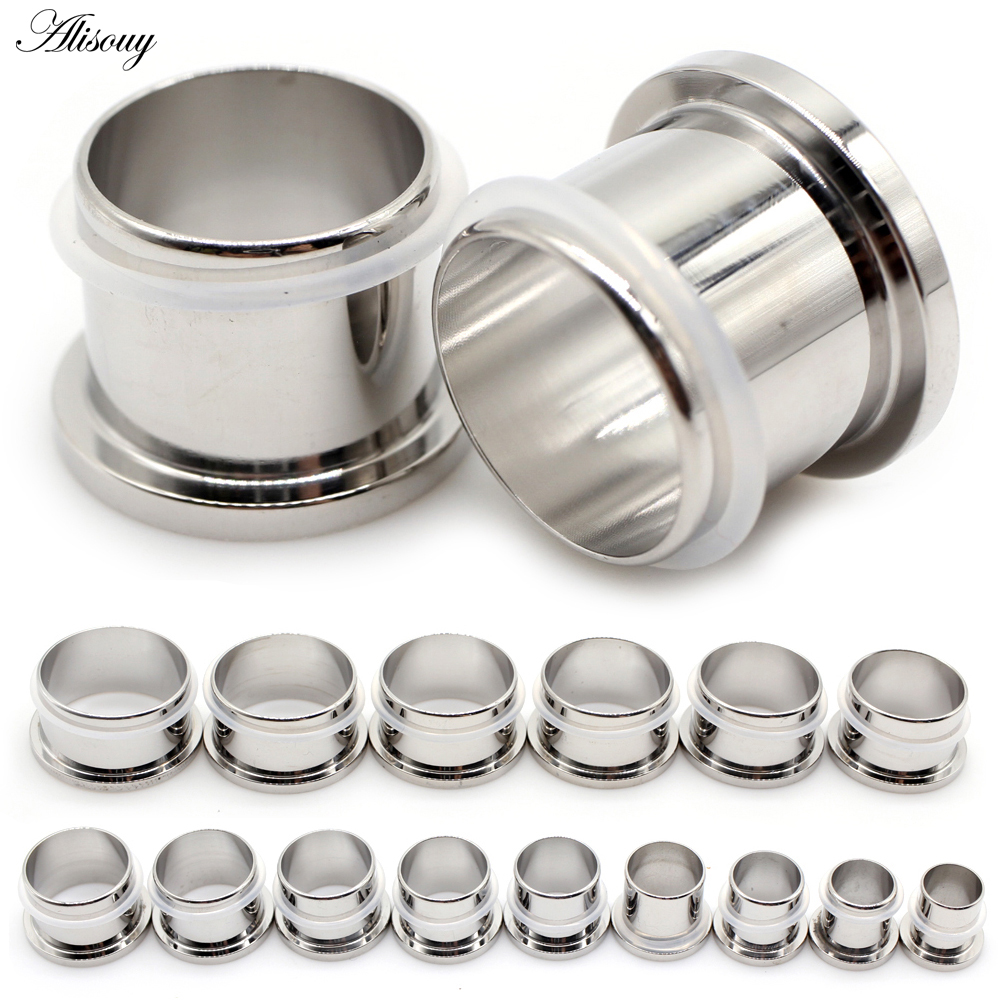 Body Jewelry Gauge Sizes - Alisouy 2pcs 10.5mm-25mm Large Size Stainless