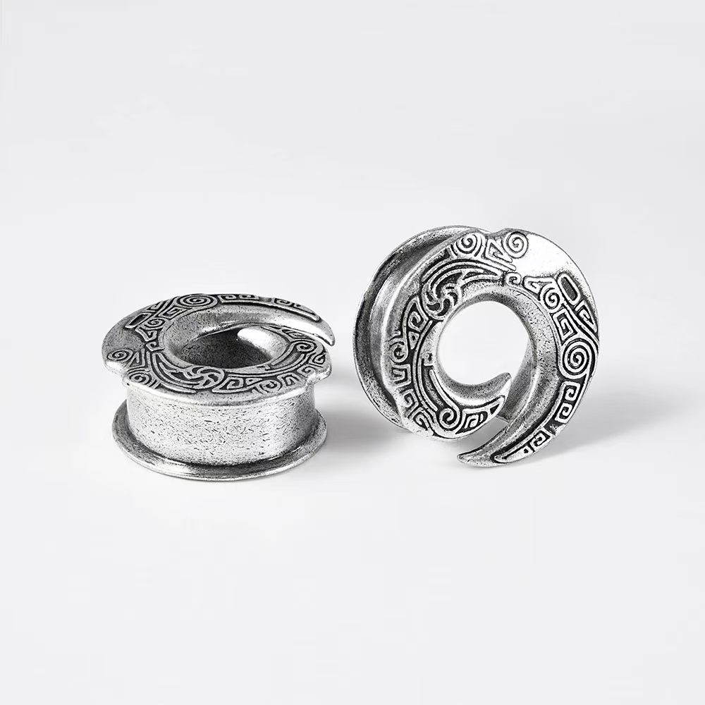 Body Jewelry Hangers - Vintage Spiral Ear Weights 1 Pair