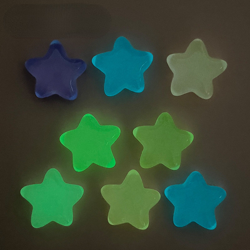 Star Flat Back - 10pcs Fluorescent Five-pointed Star Gems Flatback
