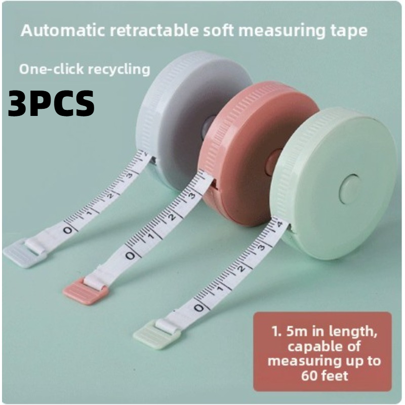 Body Jewelry Store - 3PCS-Double-sided telescopic sewing soft ruler, tape