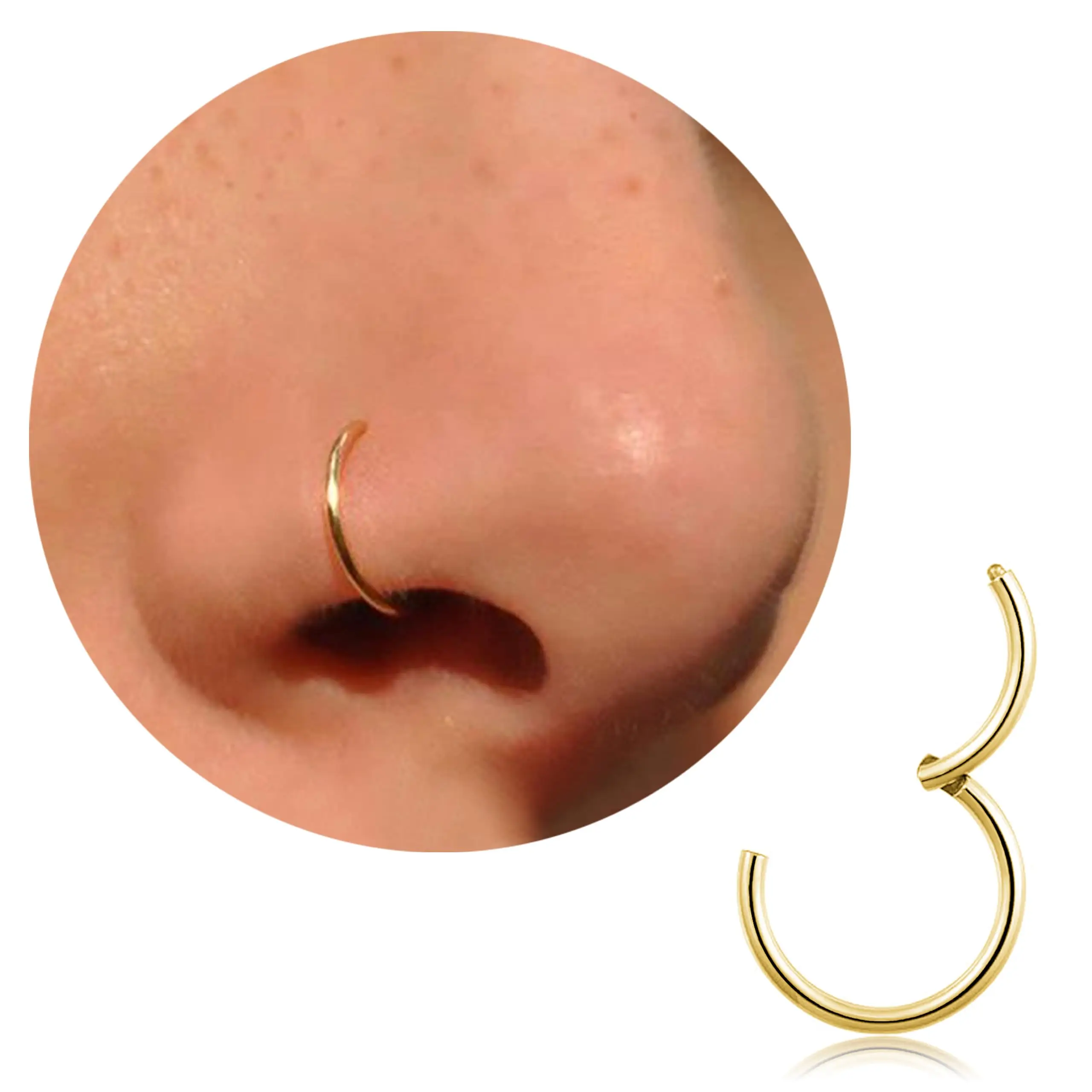 18G  316L Surgical Steel Nose  - Septum Clicker Ring recensione e prezzo