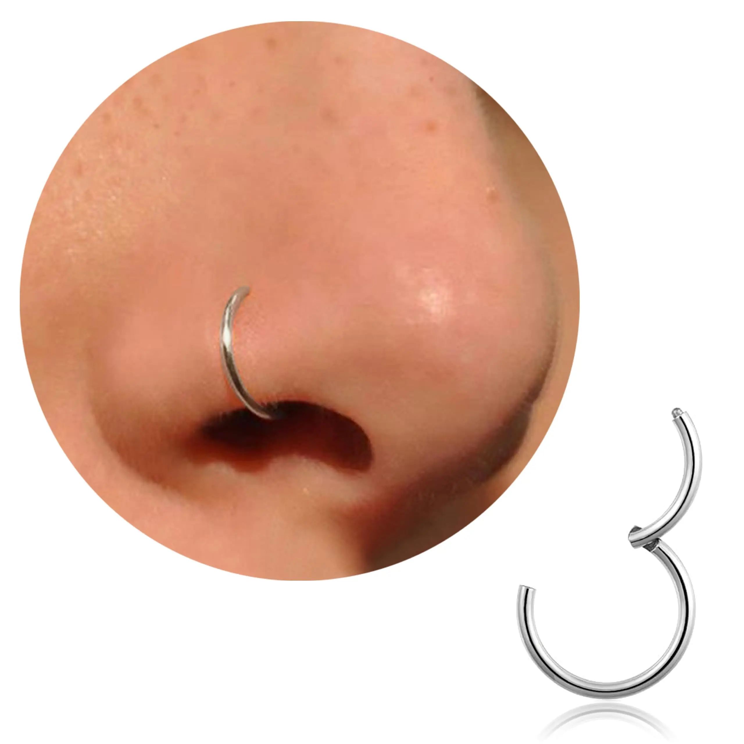 18G  316L Surgical Steel Nose  - Septum Clicker Ring recensione e prezzo