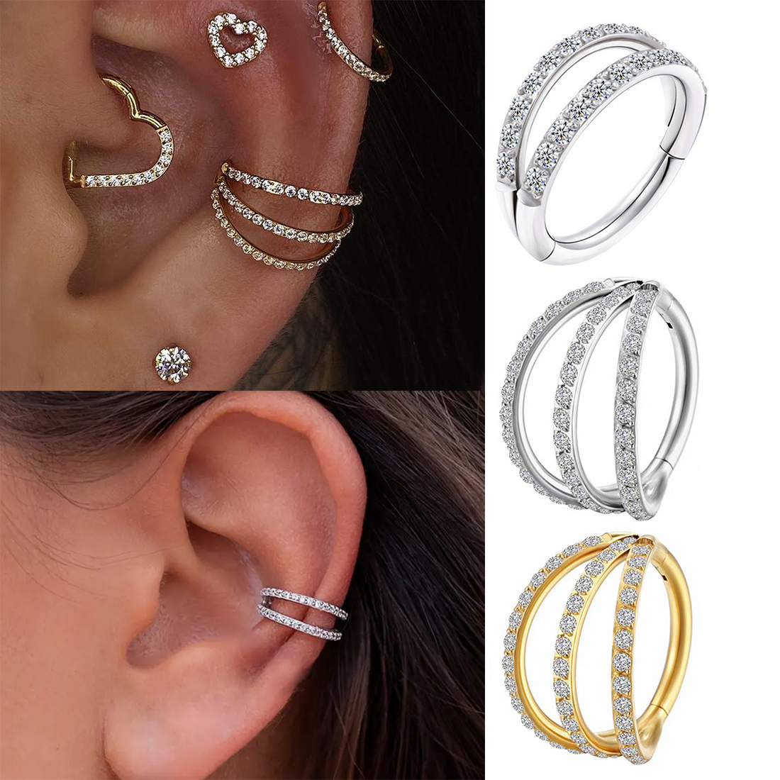 ASTM F136 Titanium Conch Hoop  - Septum Clicker Ring recensione e prezzo