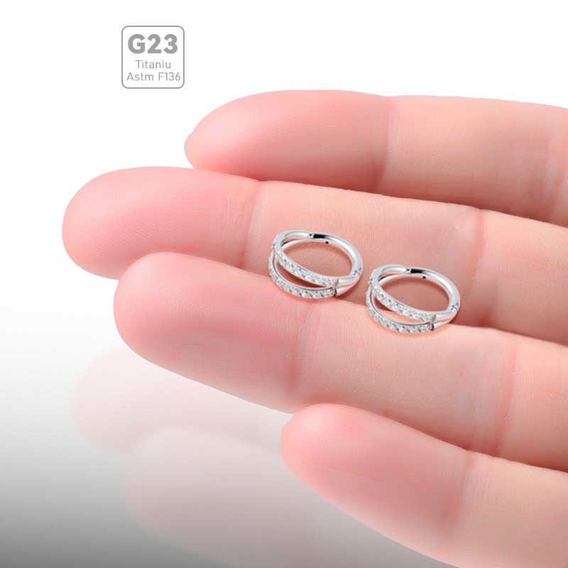 ASTM F136 Titanium Conch Hoop  - Septum Clicker Ring recensione e prezzo