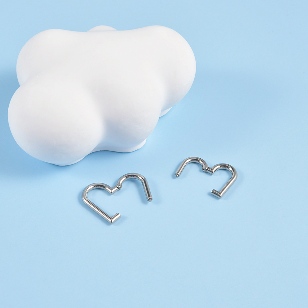 1pcs Stainless Steel Heart Sha - Septum Clicker Ring recensione e prezzo
