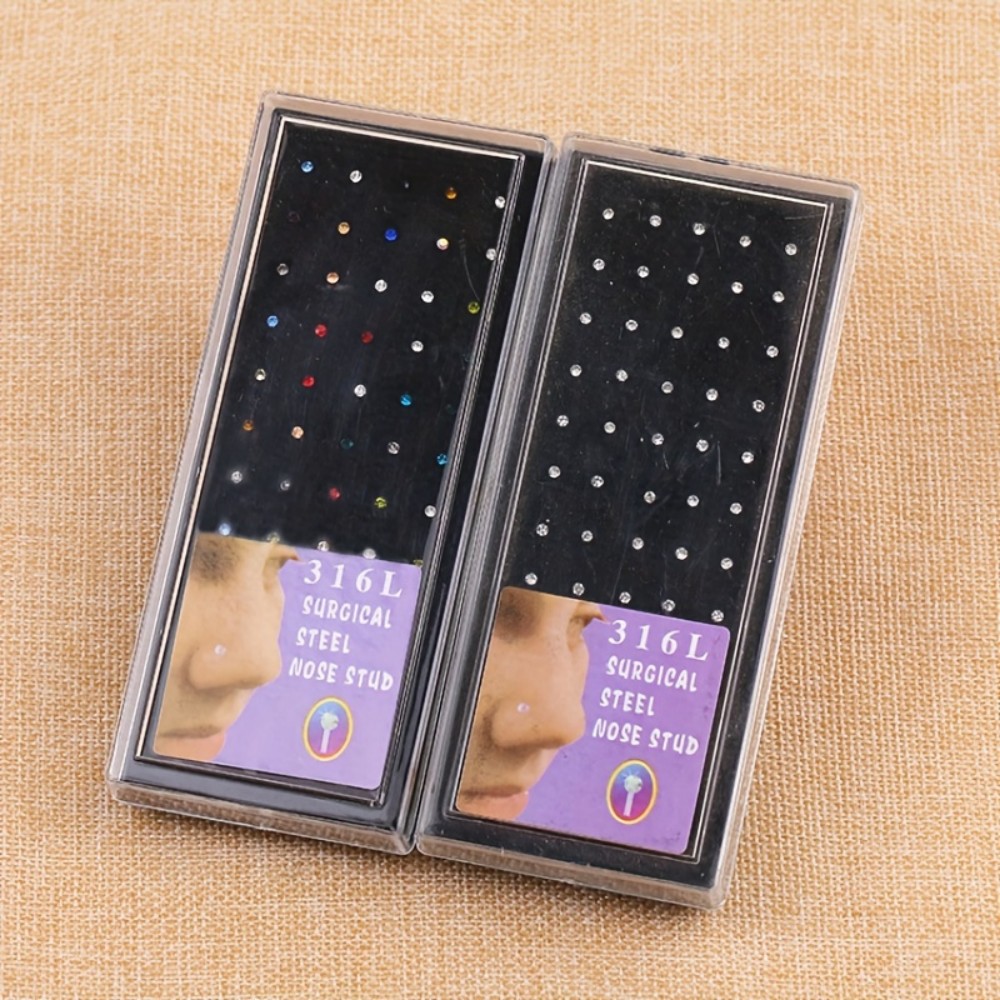 60pcs Nose Ring Set Stud Earri - Body Jewelry Store recensione e prezzo