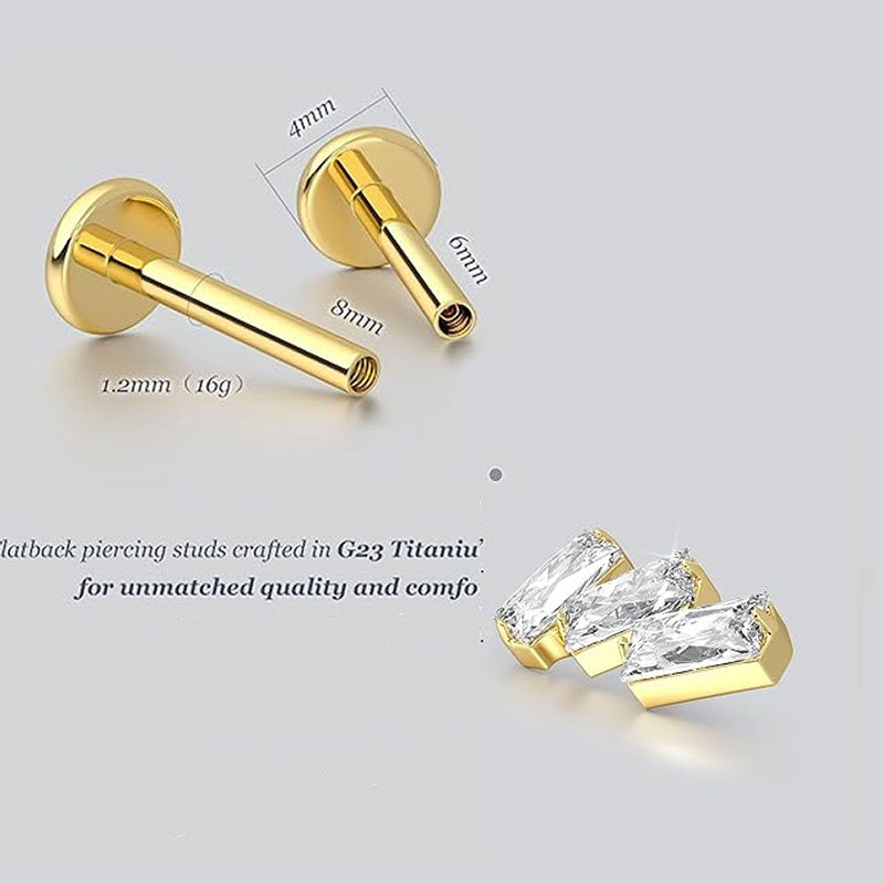 2pcs F136 G23 Titanium Cartila - Body Jewelry Threadless recensione e prezzo
