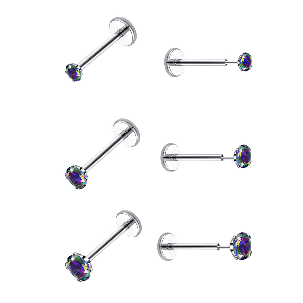 20G Flat Back Threadless Earri - Body Jewelry Threadless recensione e prezzo