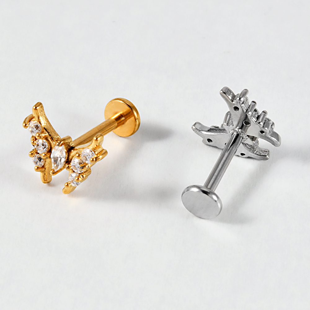 1PC Stainless Steel Lip Studs  - Body Jewelry Internally Threaded recensione e prezzo