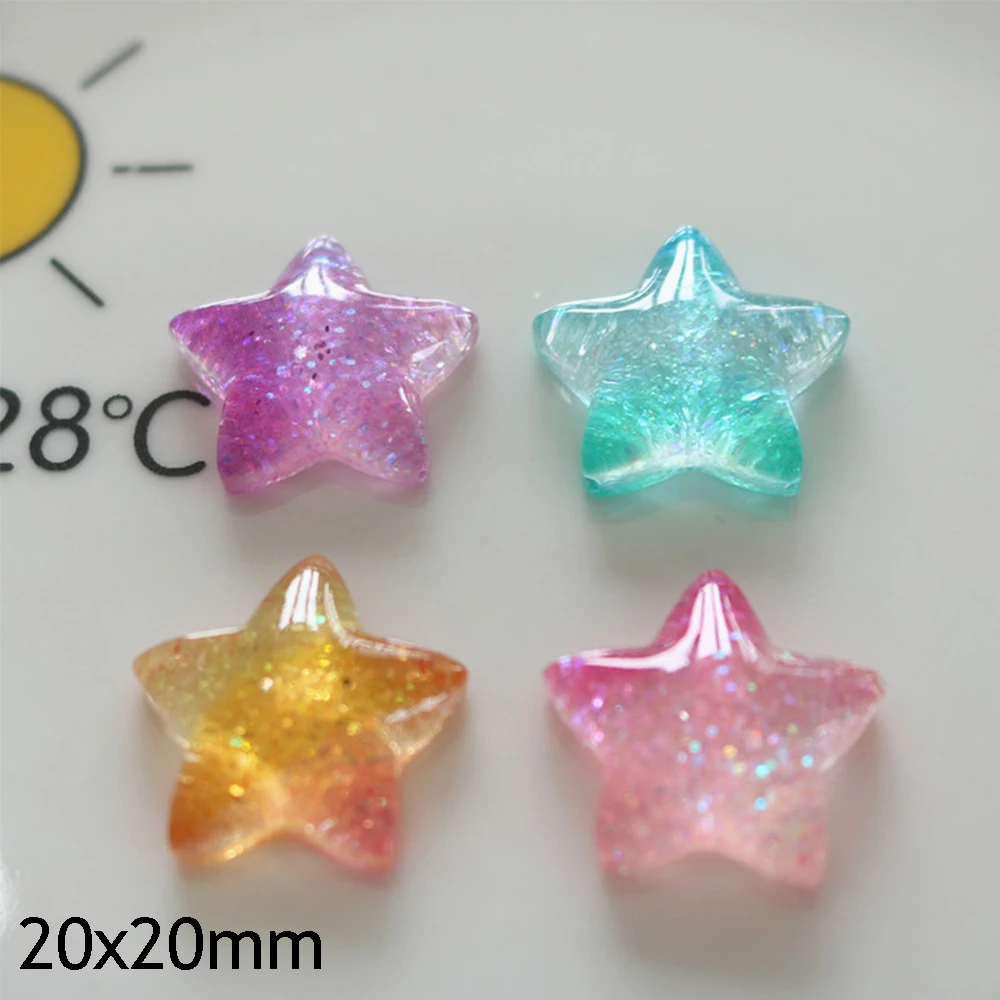 10PCS Gradient Star Series Res - Star Flat Back recensione e prezzo