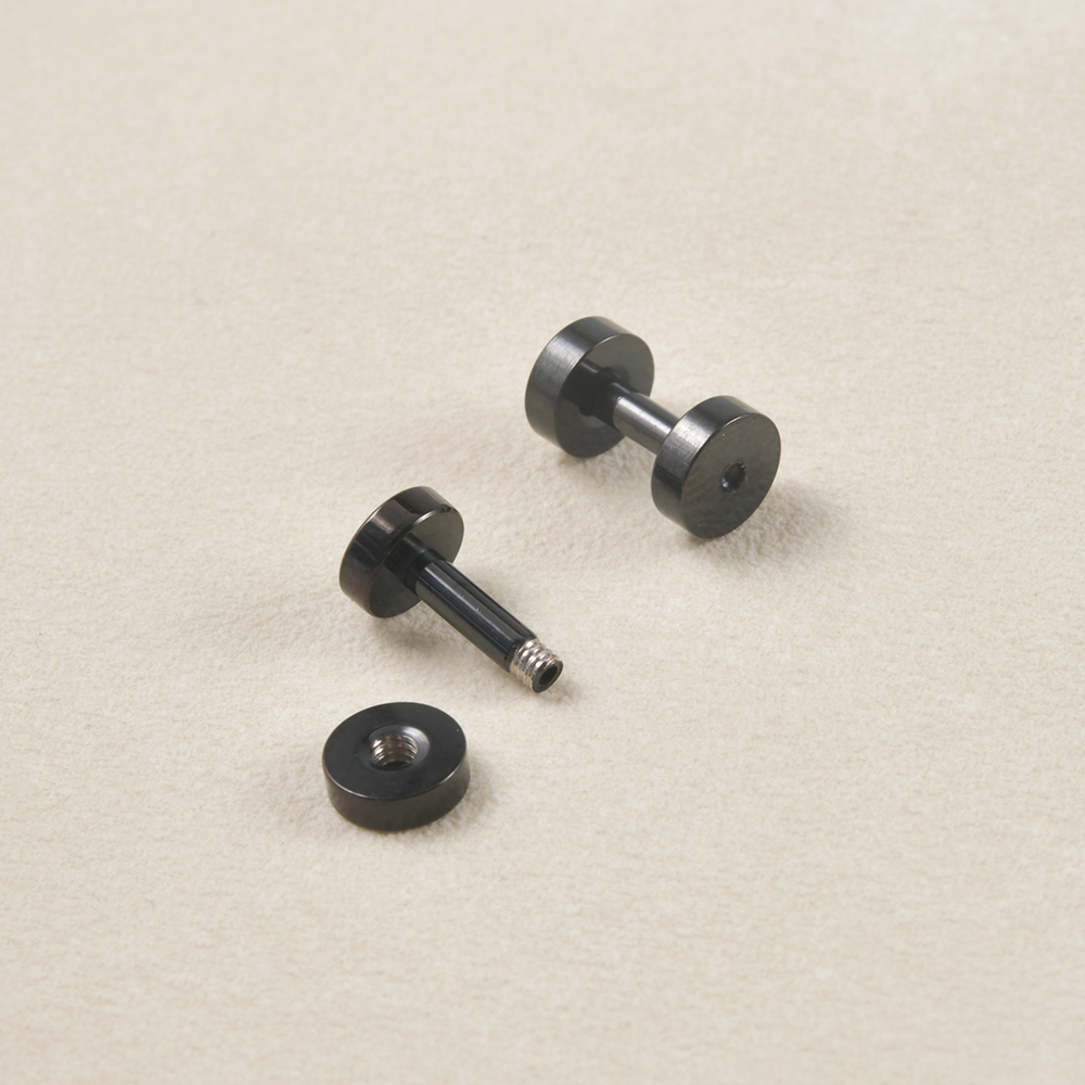 1Pair Stainless Steel Black Co - Body Jewelry Gauge Sizes recensione e prezzo