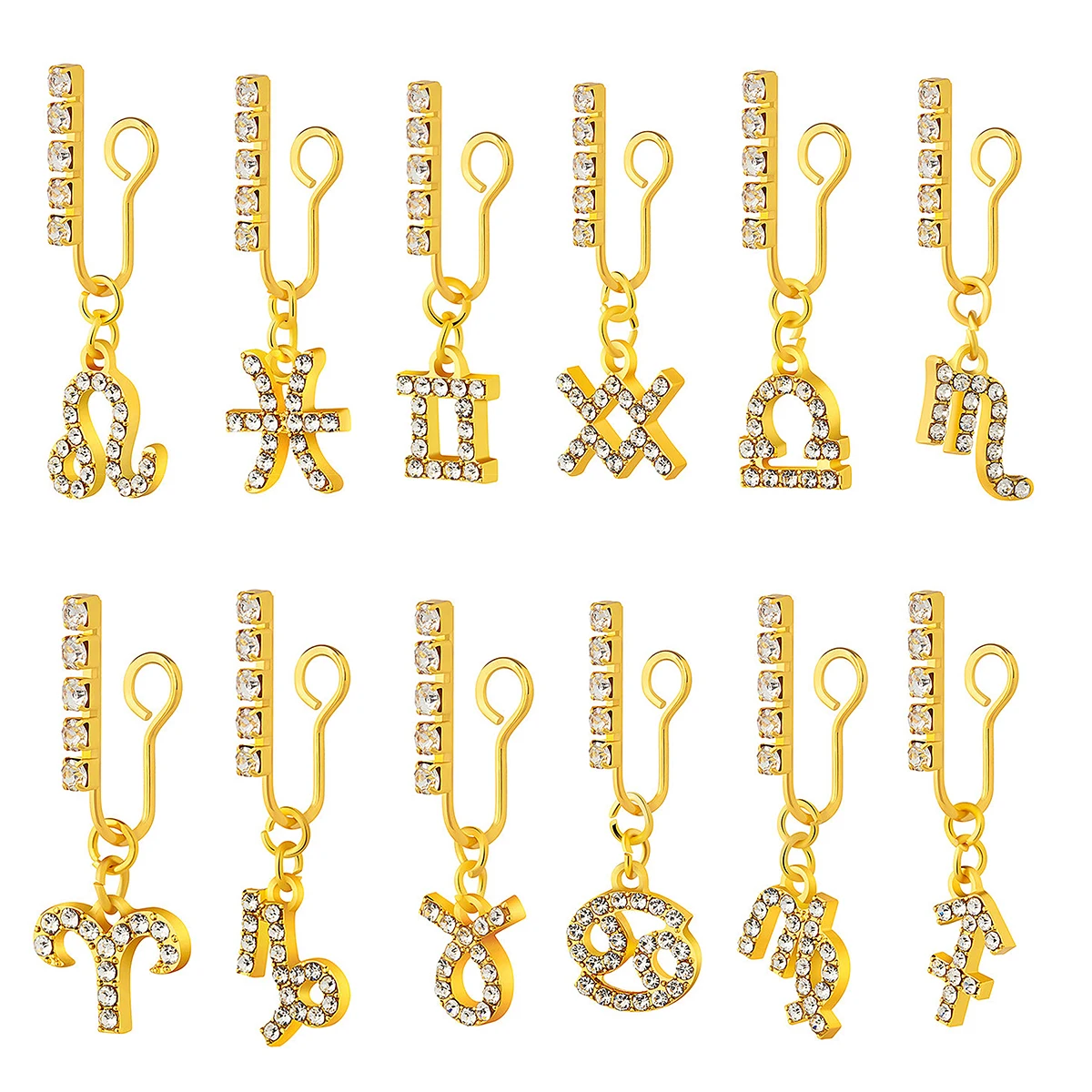 2 Pack Ear Clips Metal Zircon  - Body Jewelry Ear Piercing recensione e prezzo
