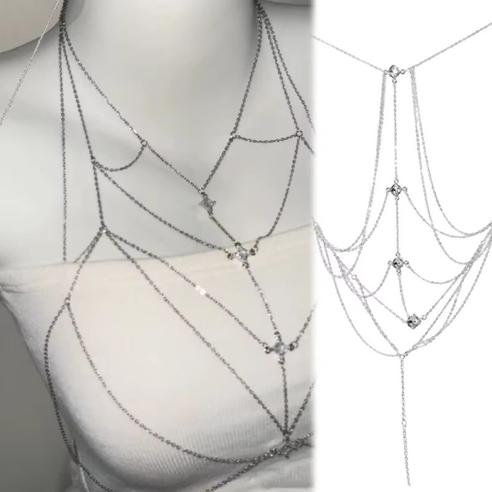 Glitter Rhinestone Bust Chain  - Body Jewelry Unique recensione e prezzo