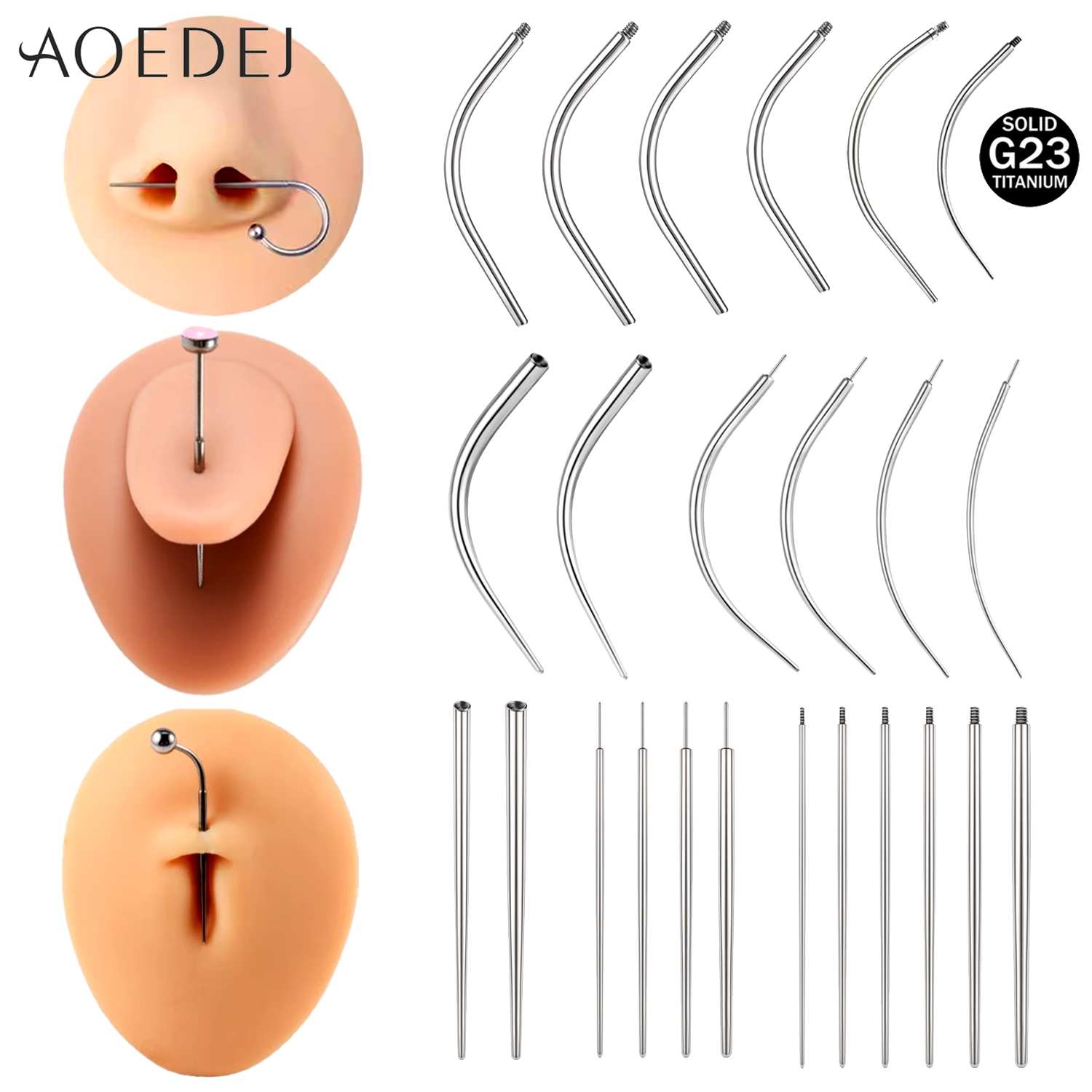 AOEDEJ 1 PC G23 Titanium Pierc - Body Jewelry Internally Threaded recensione e prezzo