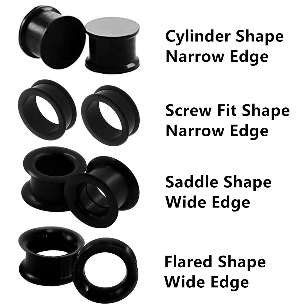 2/16pcs White Black Flexible T - Body Jewelry Gauge Sizes recensione e prezzo