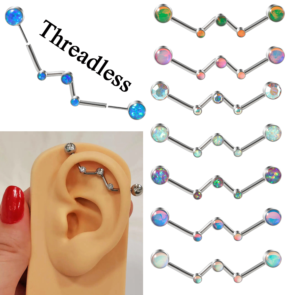 1PC 316L Surgical Steel 14G Co - Body Jewelry Threadless recensione e prezzo