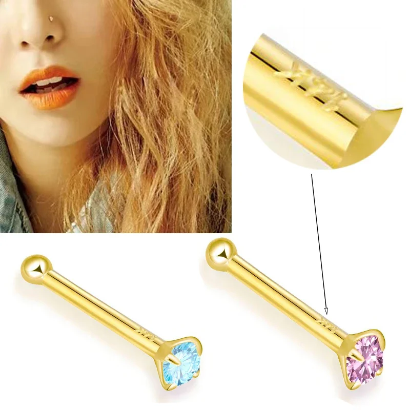 14K Gold Nose Piercing Jewelry - Yellow Body Jewelry recensione e prezzo