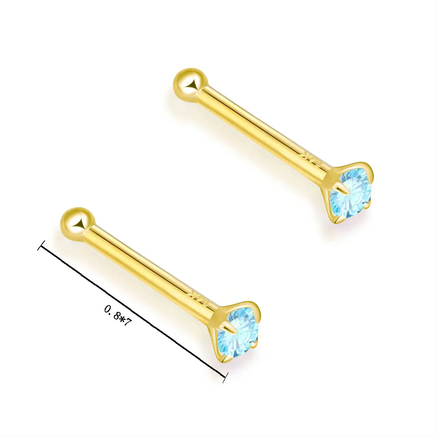 14K Gold Nose Piercing Jewelry - Yellow Body Jewelry recensione e prezzo