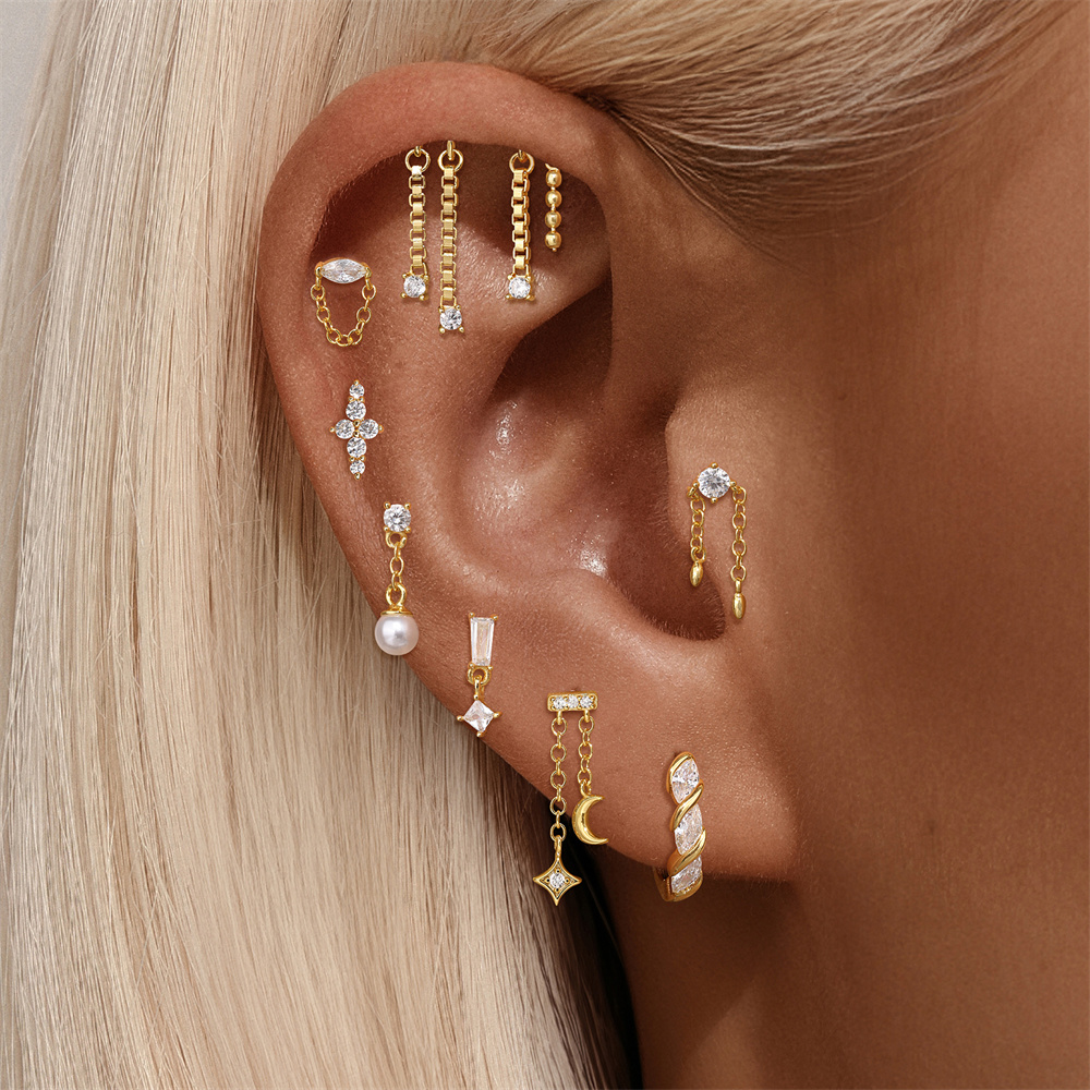 Aide  925 Sterling Silver Ear  - Body Jewelry Ear Piercing recensione e prezzo
