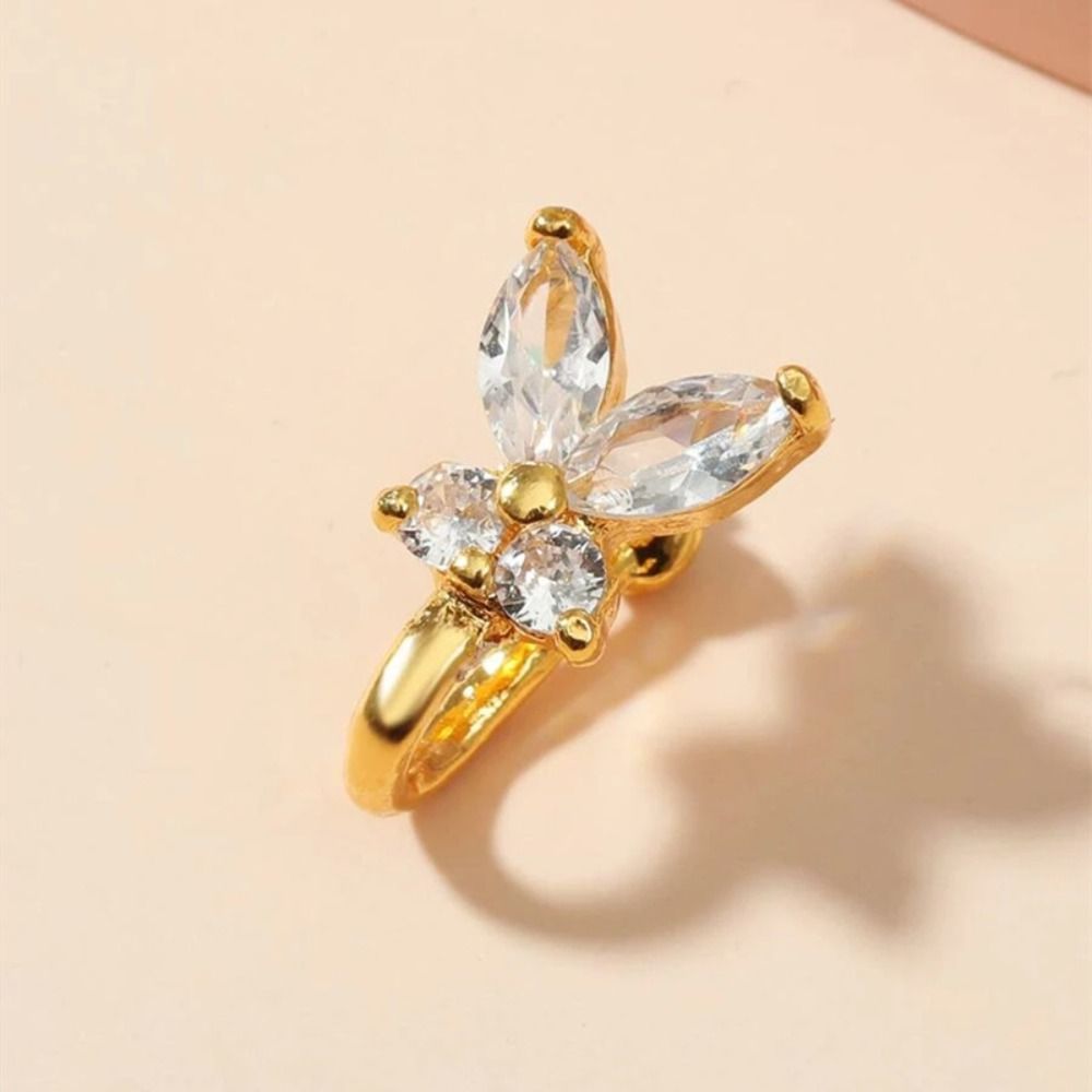 Rhinestone Butterfly Nose Ring - Body Jewelry Ear Piercing recensione e prezzo