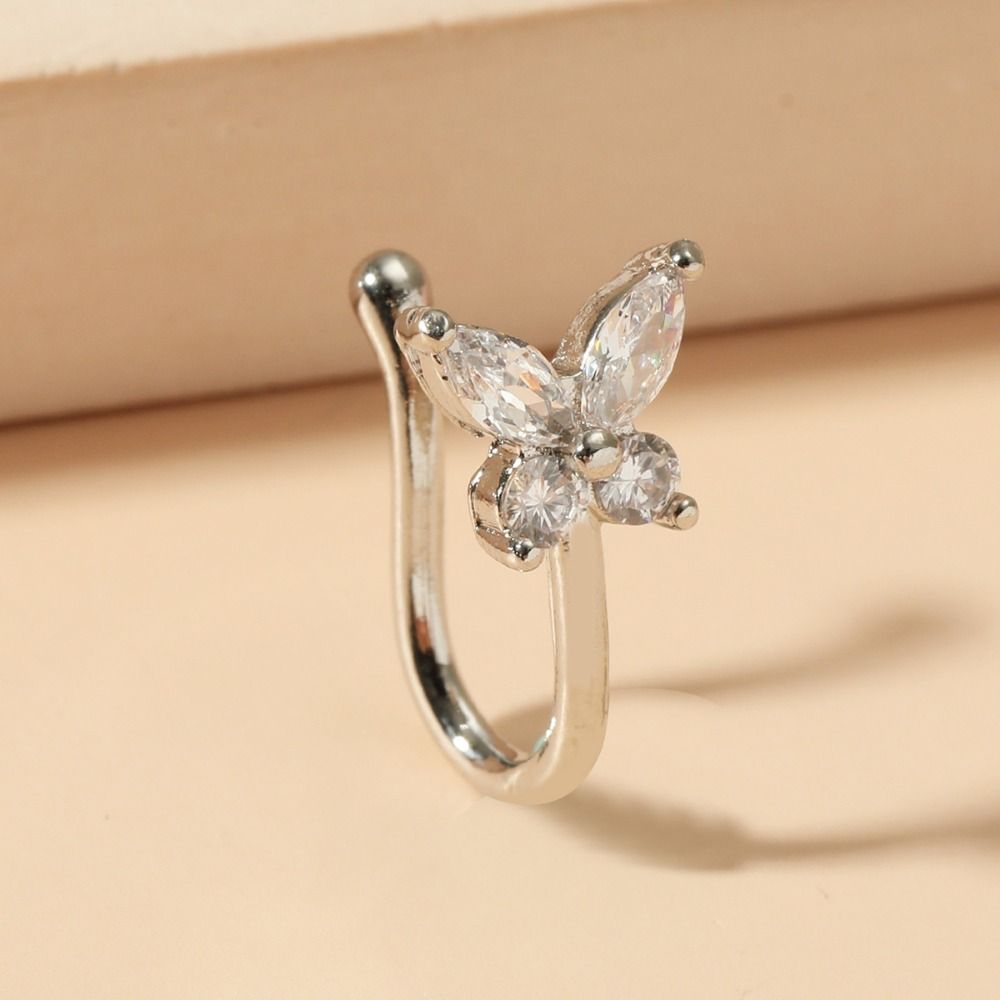 Rhinestone Butterfly Nose Ring - Body Jewelry Ear Piercing recensione e prezzo