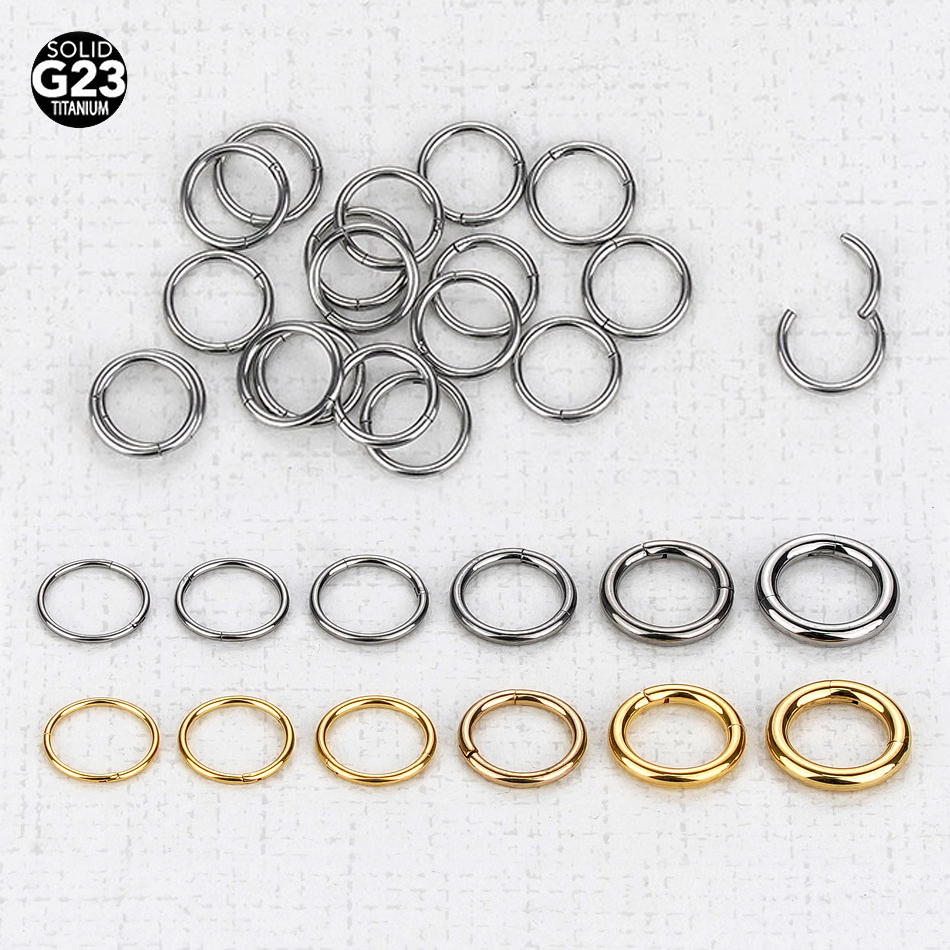 1Pc G23 Titanium Hinged Segmen - Septum Clicker Ring recensione e prezzo