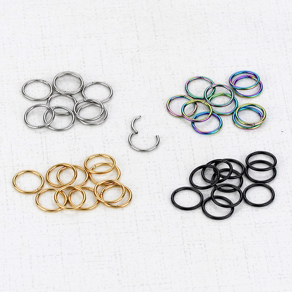 1Pc G23 Titanium Hinged Segmen - Septum Clicker Ring recensione e prezzo