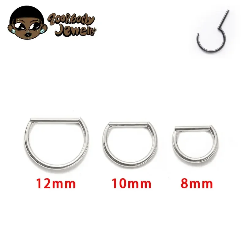 1Pcs G23 Titanium Piercing 16G - Septum Clicker Ring recensione e prezzo