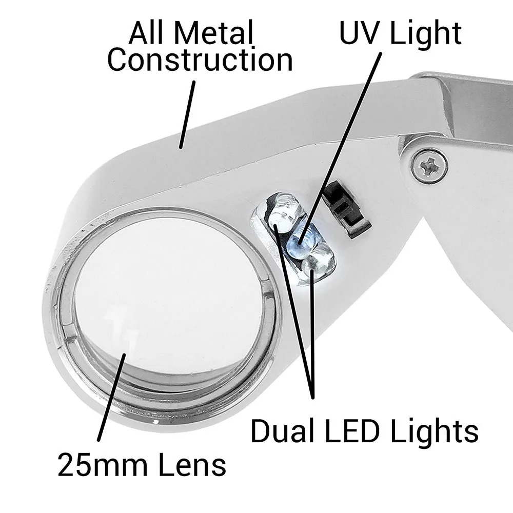 40X Illuminated Jeweler Loupe  - Body Jewelry Repair recensione e prezzo