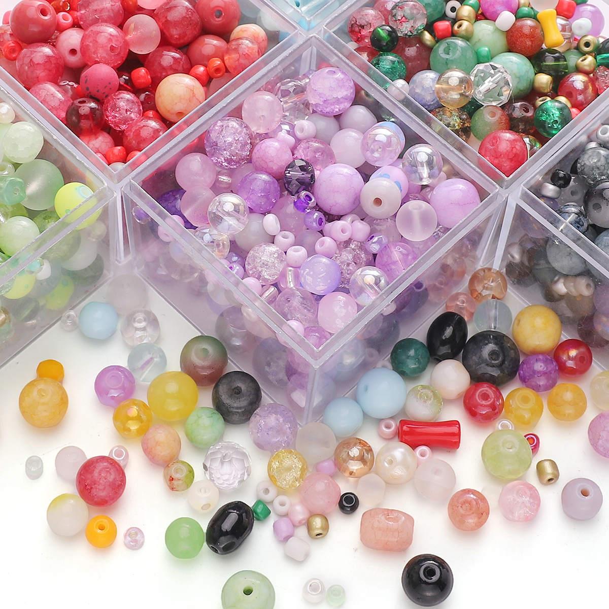 3-12mm 30G/Bag Glass Mixed Bea - Body Jewelry Unique recensione e prezzo