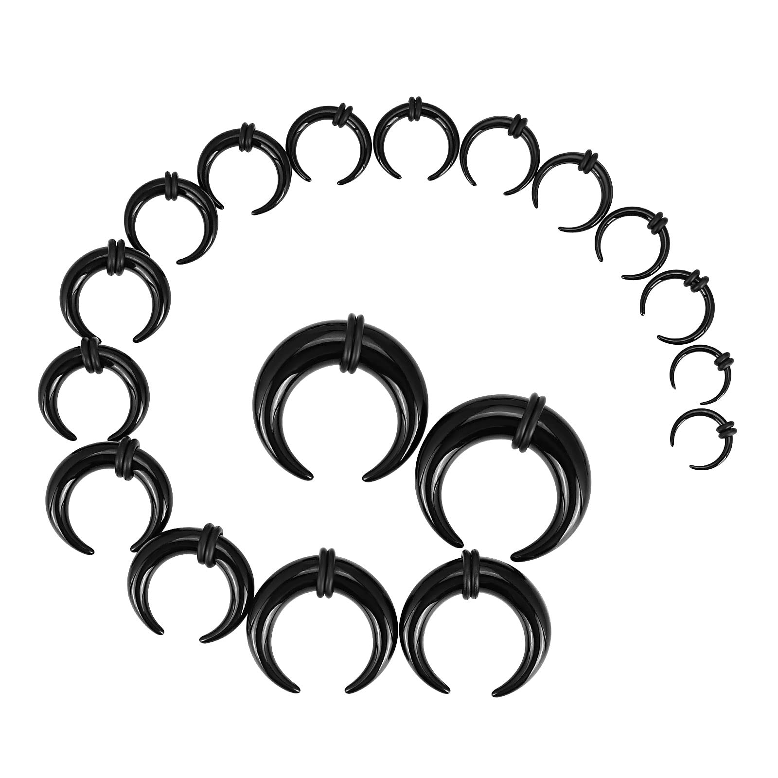 18Pcs Acrylic Septum Pincher T - Body Jewelry Gauge Sizes recensione e prezzo