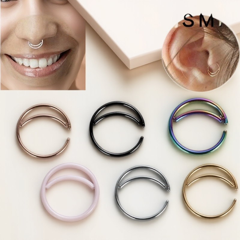 Stainless Steel Moon Nose Hoop - Body Jewelry Indian recensione e prezzo