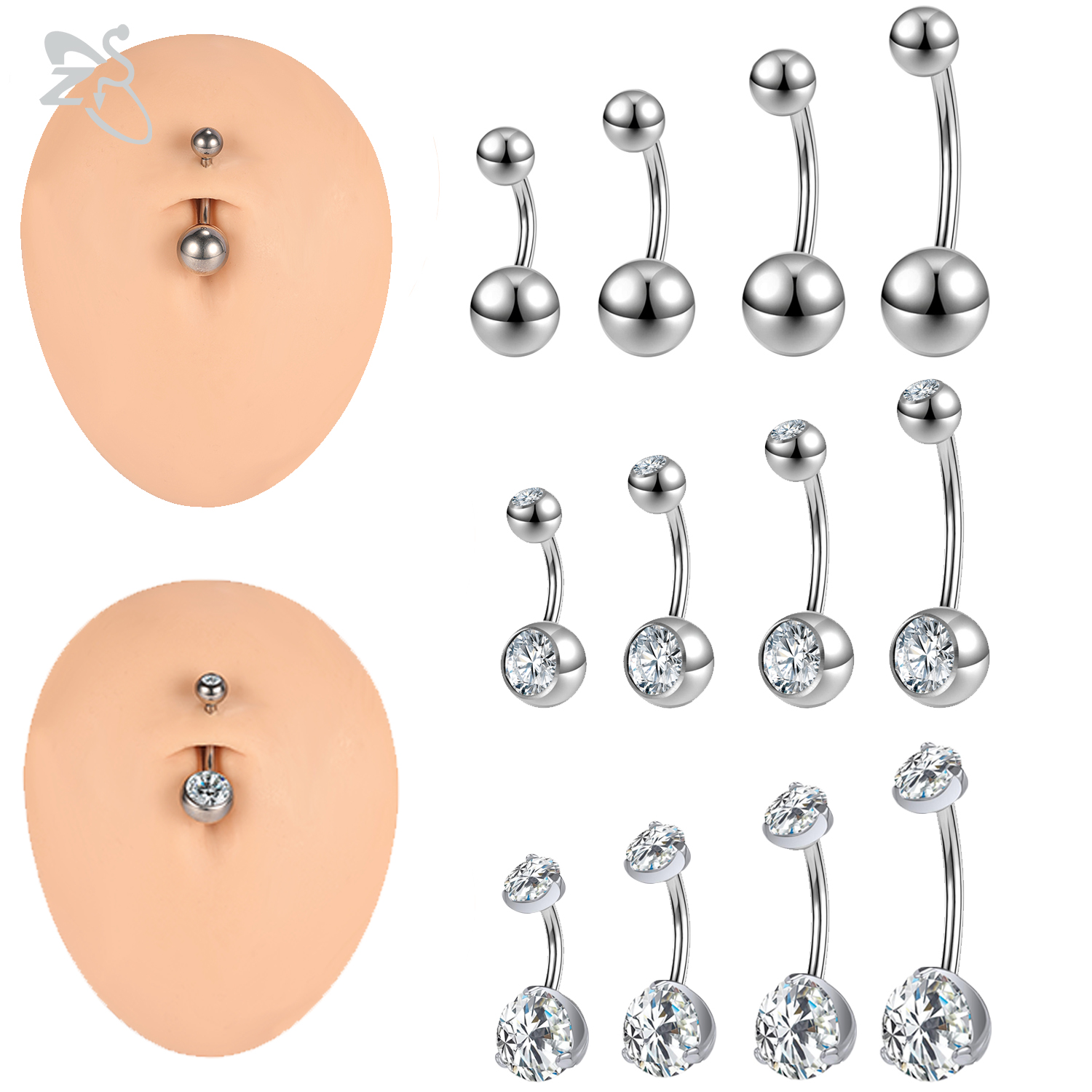 ZS 1PC 14G G23 Titanium Belly  - Body Jewelry Internally Threaded recensione e prezzo