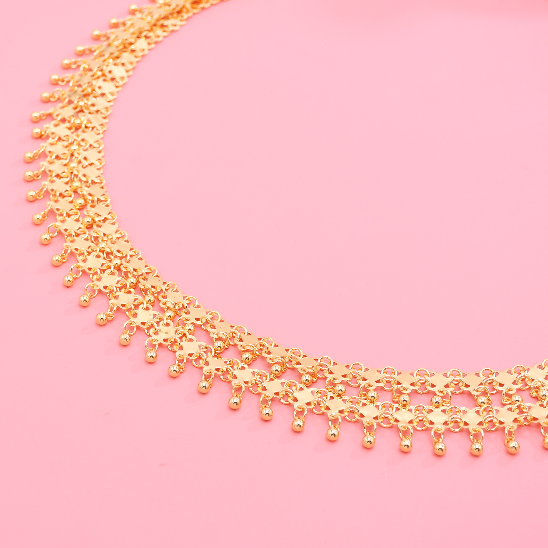Golden Beads Tassel Shoulder C - Body Jewelry Indian recensione e prezzo