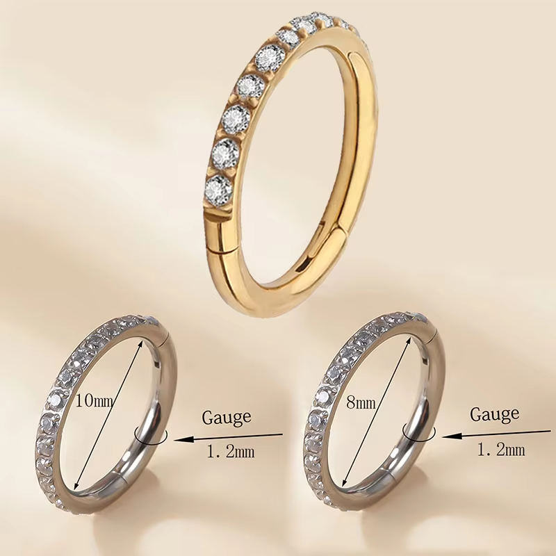 1/10Pc Stainless Steel Nose Ri - Septum Clicker Ring recensione e prezzo