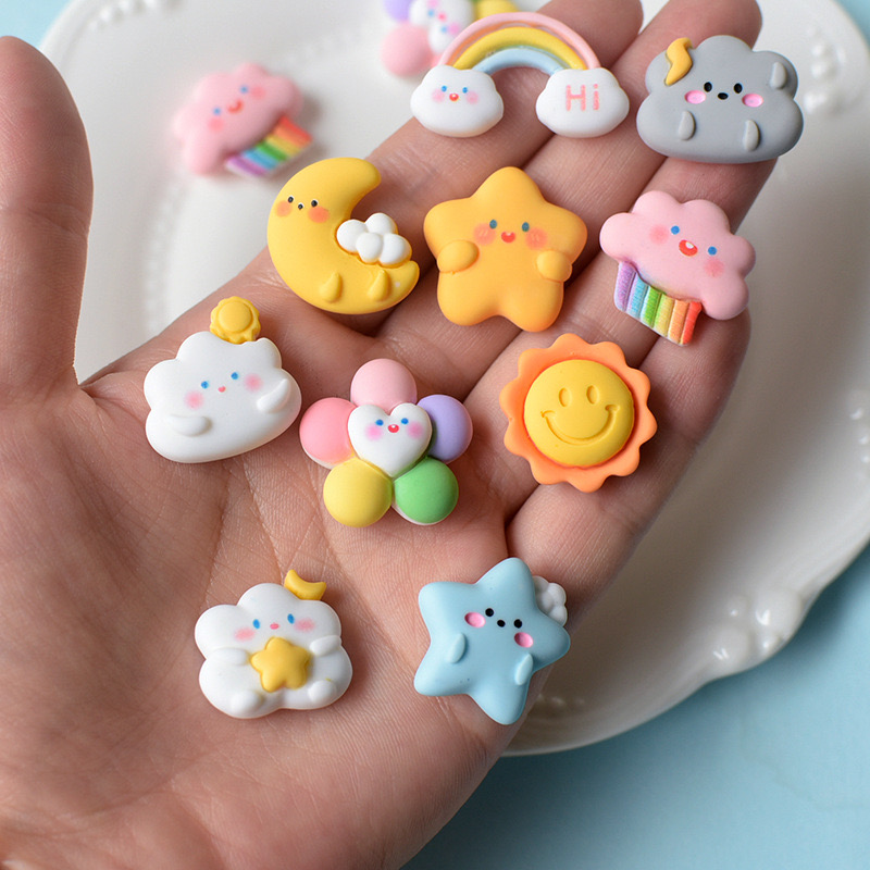10pcs Cartoon Rainbow Clouds M - Star Flat Back recensione e prezzo