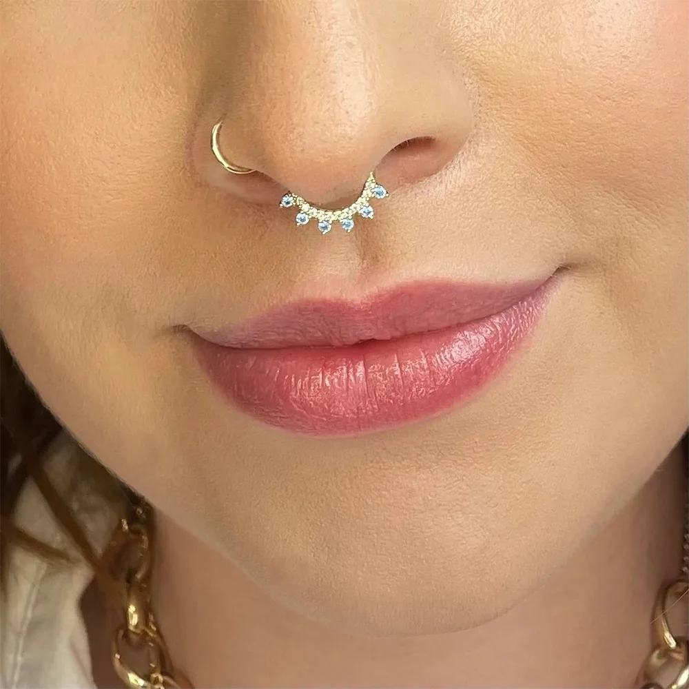 1PC 925 Sterling Silver Nose R - Septum Clicker Ring recensione e prezzo