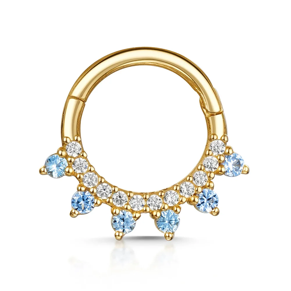 1PC 925 Sterling Silver Nose R - Septum Clicker Ring recensione e prezzo
