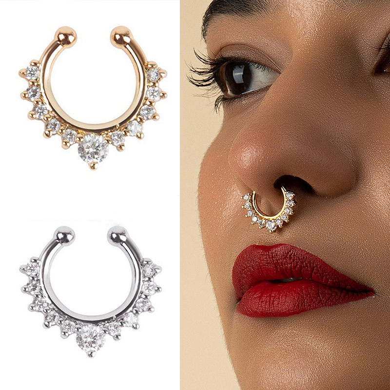 1PC U-Shape Nose Clip Fake Nos - Body Jewelry Ear Piercing recensione e prezzo