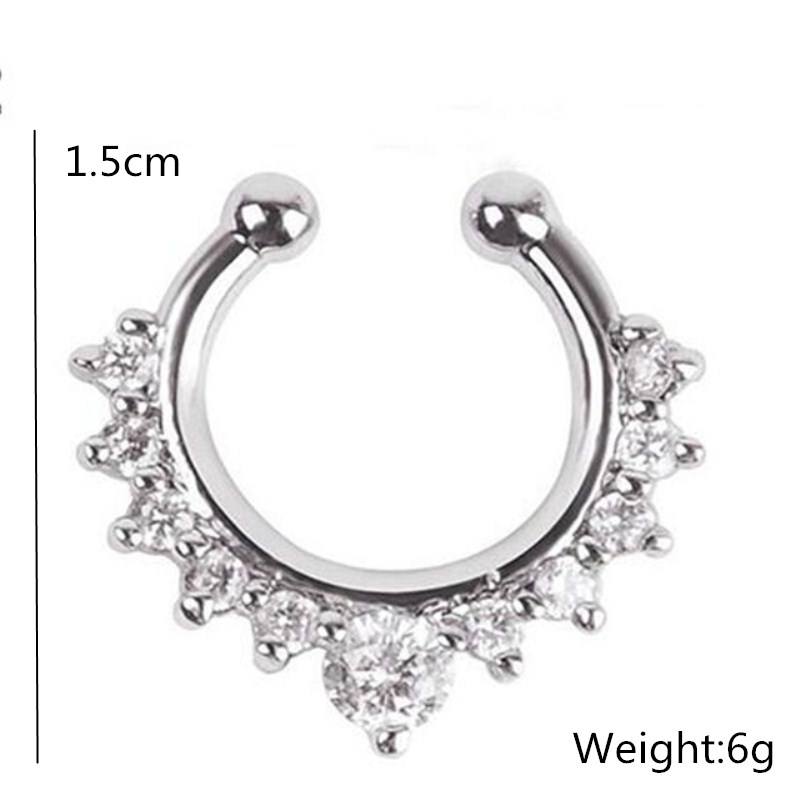 1PC U-Shape Nose Clip Fake Nos - Body Jewelry Ear Piercing recensione e prezzo