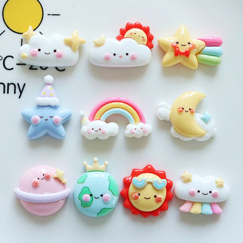10Pcs New Cute Cartoon Rainbow - Star Flat Back recensione e prezzo