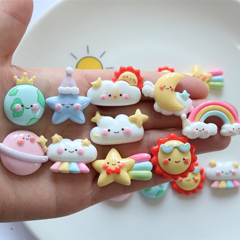 10Pcs New Cute Cartoon Rainbow - Star Flat Back recensione e prezzo