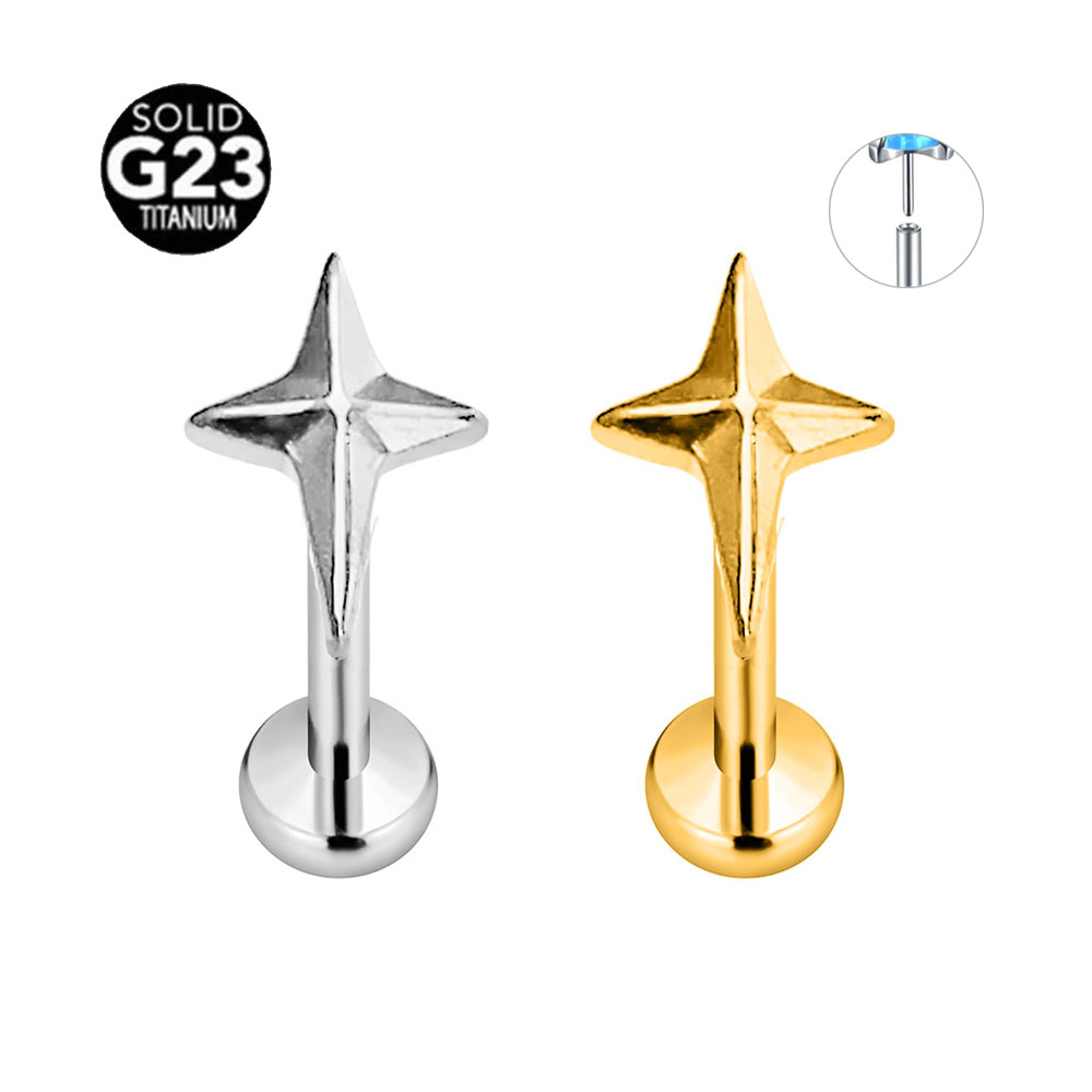 ASTM F136 G23 Titanium Star Cr - Body Jewelry Threadless recensione e prezzo