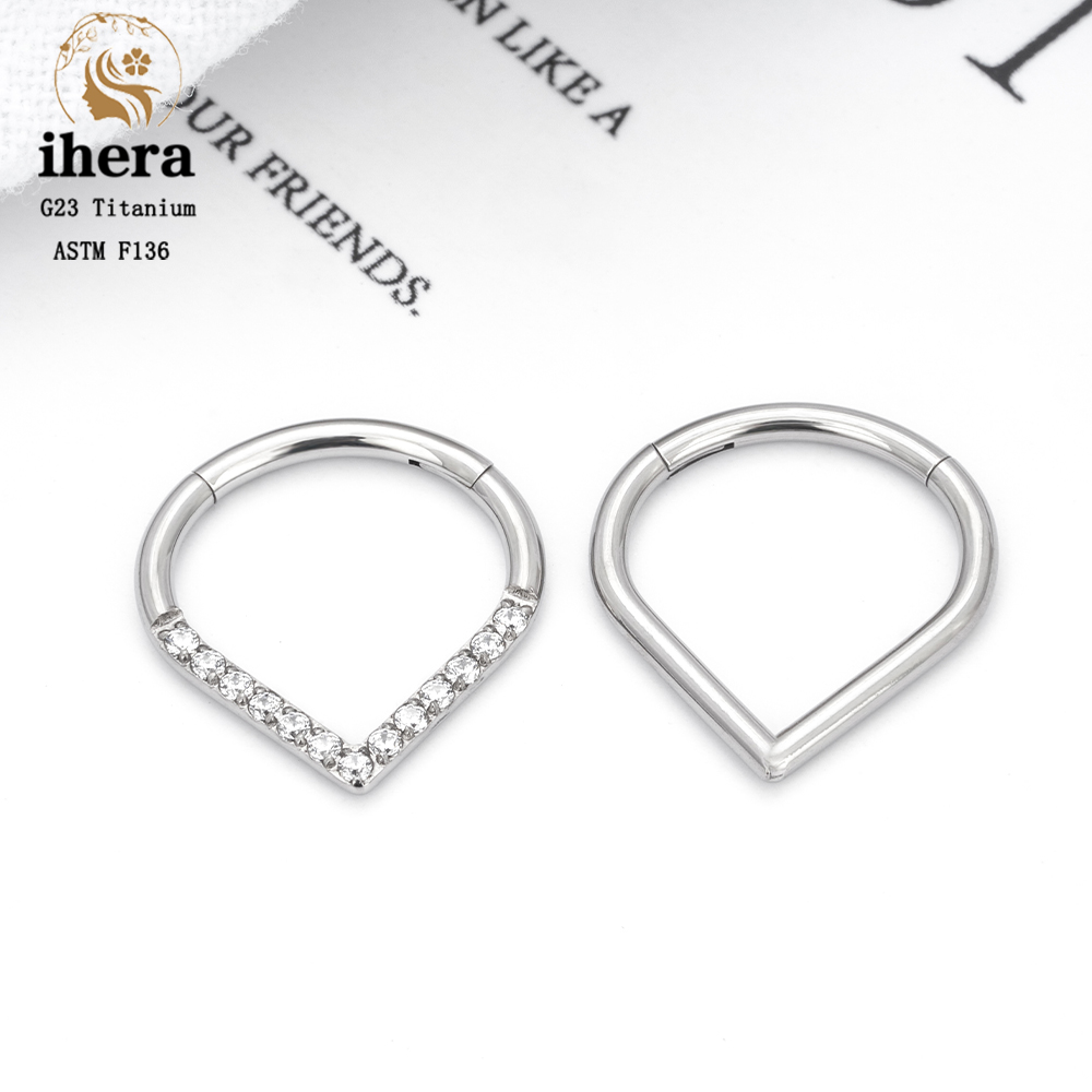 G23 Titanium F136 Water Drop N - Septum Clicker Ring recensione e prezzo