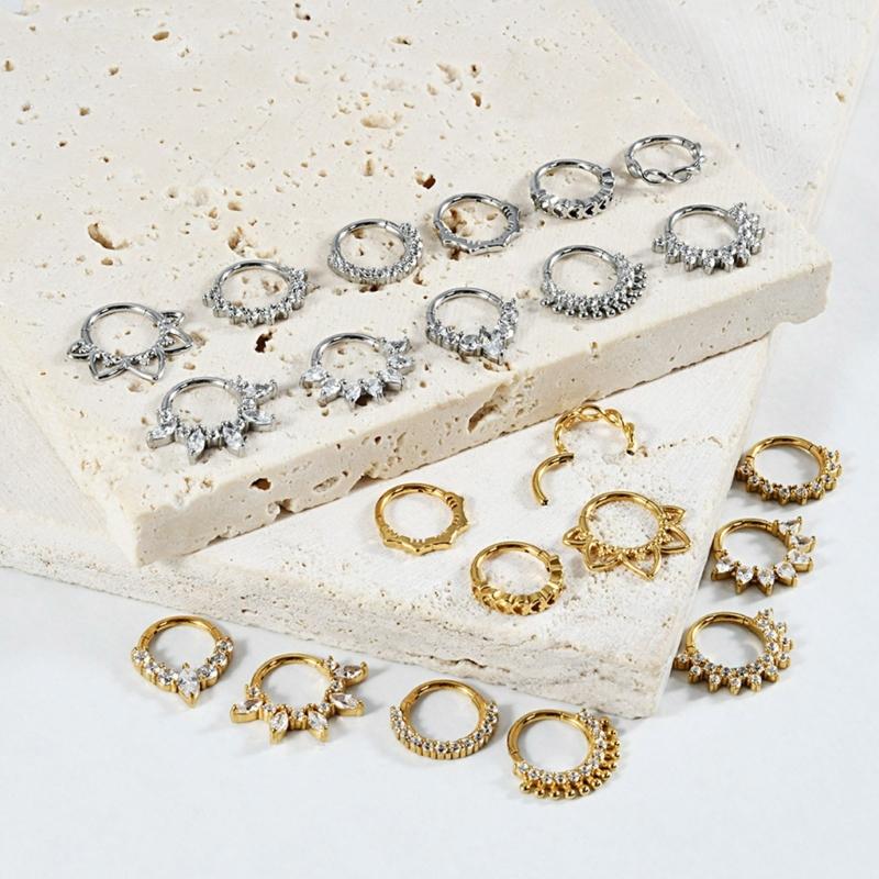 31BB Stylish Crystal Septum Ri - Body Jewelry Ear Piercing recensione e prezzo