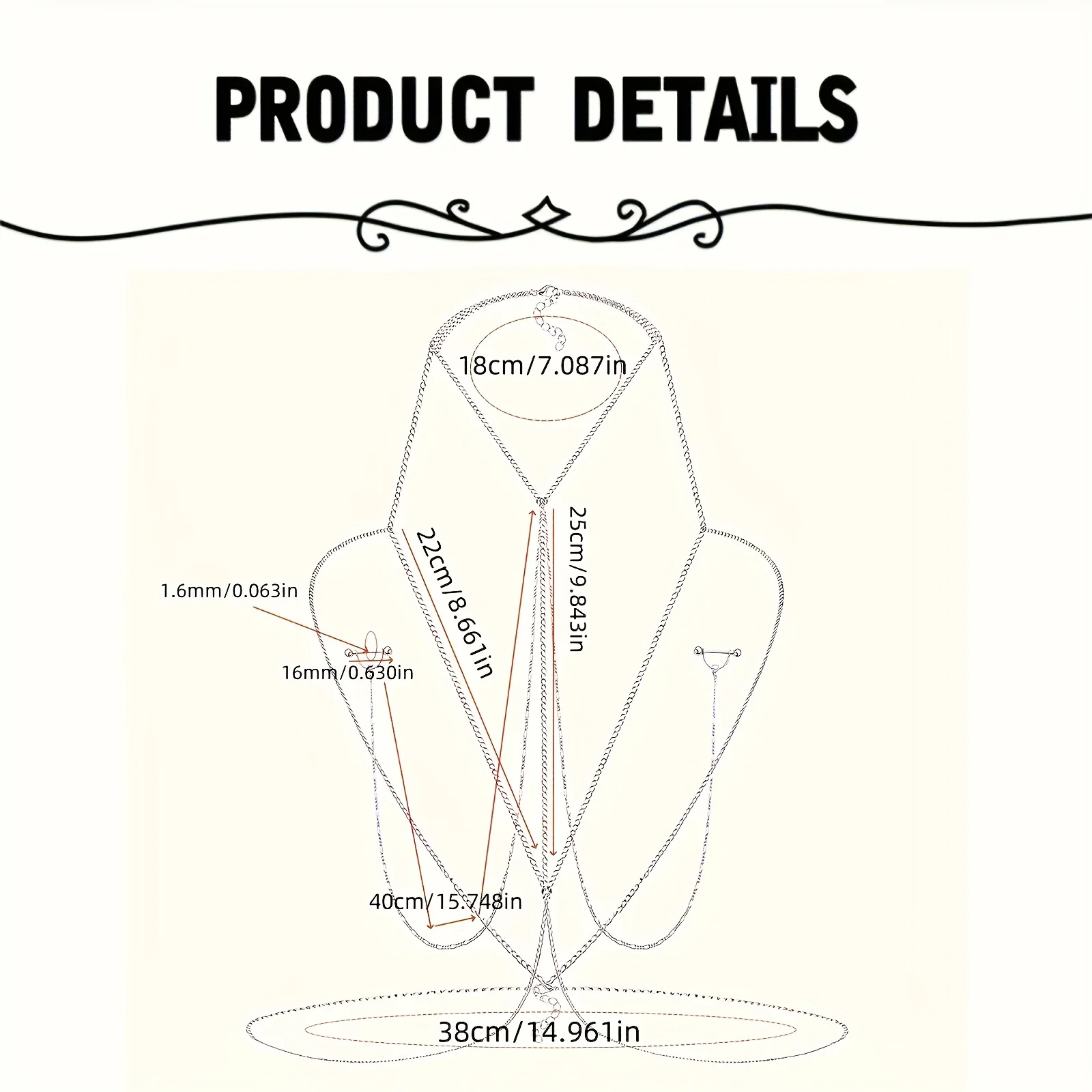 1pc  Elegant & Sexy Body Chain - Body Jewelry Rings recensione e prezzo