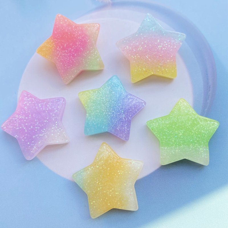 10Pcs Kawaii Cute Mixed Colorf - Star Flat Back recensione e prezzo