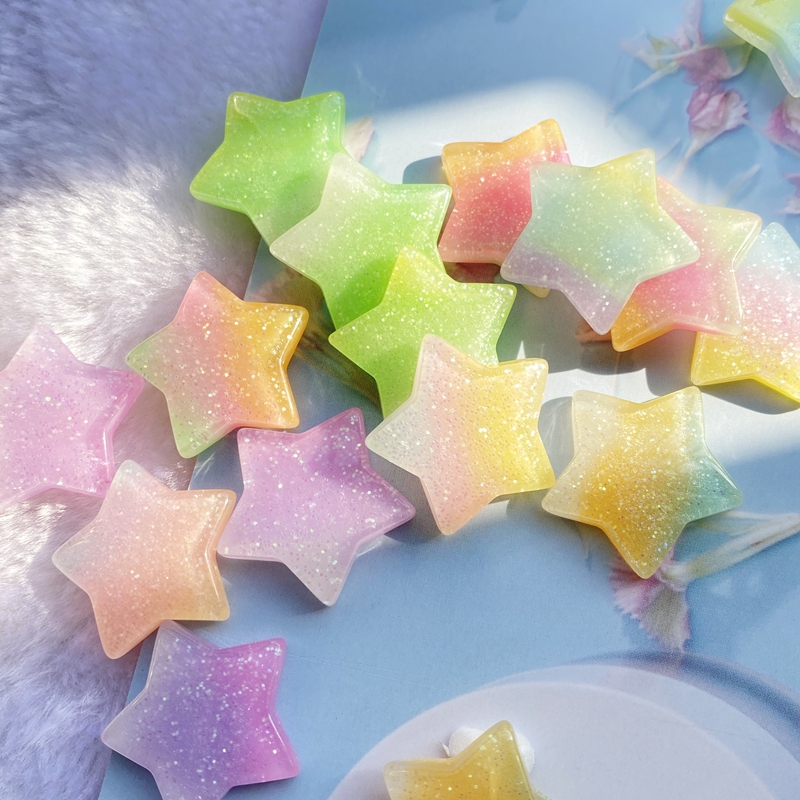 10Pcs Kawaii Cute Mixed Colorf - Star Flat Back recensione e prezzo